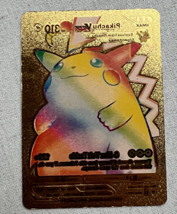Vivid Voltage Rainbow Pikachu VMAX 188/185 Gold Foil Pokemon Trading Card - Image 1