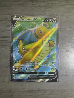 Pokemon TCG Dragonite v Full Art Holo Ultra Rare Card 076/078 - Image 1