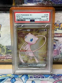 PSA 10 GEM MINT Mew Ex 205/165 Gold METAL 151 UPC PROMO Pokemon Card - Image 1