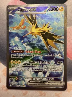 Pokemon TCG Zapdos EX Scarlet & Violet 151 Card 202/165 PSA 10 - Image 1