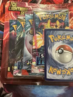 Pokemon TCG Lightning Set 4 Packs + 1 Bonus Card! Brand New/Sealed! - Image 1