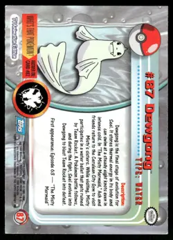 Pokemon Cards Dewgong #87 Topps Trading Cards Series 2 MP *1 - Image 2