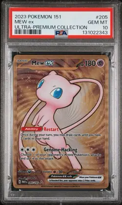 2023 Pokemon Mew ex Full Art 151 UPC Gold Metal Promo Card 205/165 PSA 10 GEM MT - Image 1