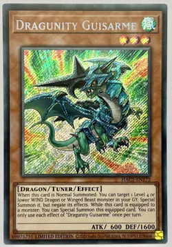 HAC1-EN172 Dragunity Guisarme - Secret Rare Ltd. Edition Near Mint YuGiOh Card - Image 1