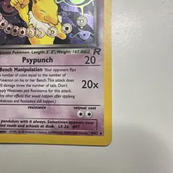 Pokemon Dark Hypno TCG Holo Rare Card 9/82 Unlimited Team Rocket MINT - Image 2