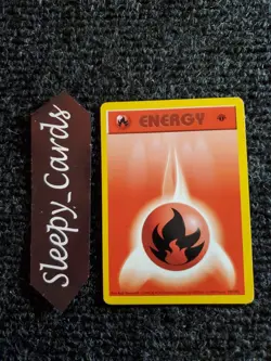 Pokemon Fire Energy 98/102 1st Edition Base Set Shadowless Card Near Mint - Image 1