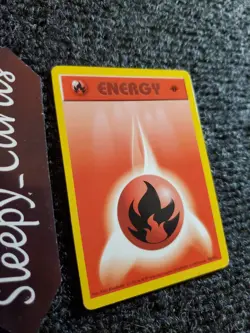 Pokemon Fire Energy 98/102 1st Edition Base Set Shadowless Card Near Mint - Image 3