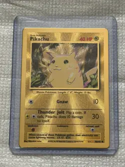 Pokemon Celebrations Pikachu Ultra Premium Collection UPC Gold Metal Card 58/102 - Image 1