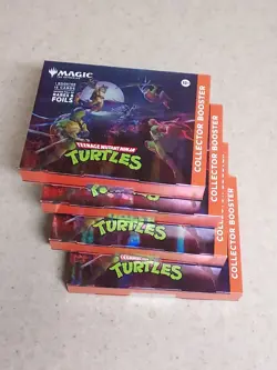LOT OF 4- MTG TEENAGE MUTANT NINJA TURTLES COLLECTOR BOOSTERS BOOSTER SHIPS ASAP - Image 1