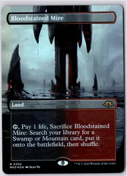 Bloodstained Mire (Borderless) Modern Horizons 3 Foil NM R 0352 - Image 1