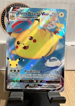 Flying Pikachu VMAX ⭐ 007/025 Holo Rare VMAX Celebrations 2021 Pokemon NM - Image 1