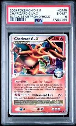 2009 Pokemon D&P Promo #DP45 Charizard G LV.X PSA 6 - Image 1