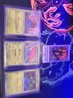 Oddish 001 + Gloom 002 + Vileplume 003 Pokemon Phantasmal Flames Cosmos Holo Set - Image 1