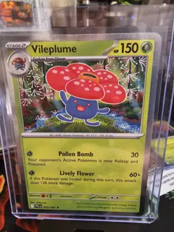 Oddish 001 + Gloom 002 + Vileplume 003 Pokemon Phantasmal Flames Cosmos Holo Set - Image 4