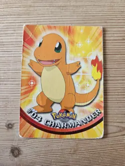 1999 Topps Pokemon TV Animation Series 1 - Charmander #04 Blue Logo Non Holo - Image 1