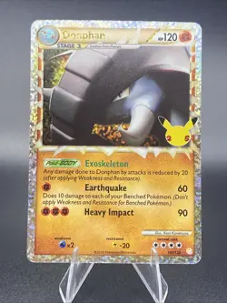 Pokemon Celebrations Ultra Rare Holo Donphan Prime #107/123 - Image 1