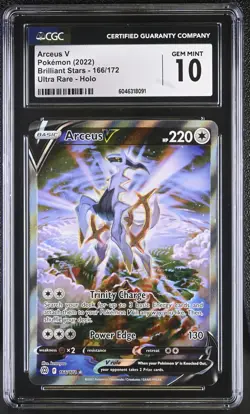 ARCEUS V Brilliant Stars Holo Rare #166 CGC 10 Pokemon [Nostalgium] - Image 1