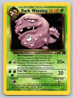 Dark Weezing - Team Rocket - Rare - 31/82 - Pokemon - LP - Image 2
