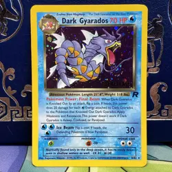 Pokemon Dark Gyarados 8/82 WotC Team Rocket Prerelease Holo SWIRL Promo NM MINT - Image 1