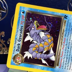 Pokemon Dark Gyarados 8/82 WotC Team Rocket Prerelease Holo SWIRL Promo NM MINT - Image 3