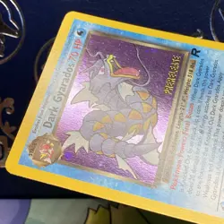 Pokemon Dark Gyarados 8/82 WotC Team Rocket Prerelease Holo SWIRL Promo NM MINT - Image 5