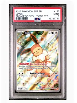 Eevee 173 Promo PSA 9 2025 Pokemon Prismatic Evolutions ETB Promo (#4) - Image 1