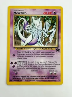 Mewtwo 1995 Pokemon Non Holographic Base Set 12 - Image 1