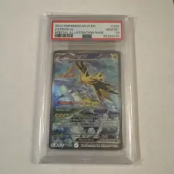 PSA 10 GEM MINT Pokemon 151 SV Zapdos Ex 202/165 SIR Illustration Rare - Image 1