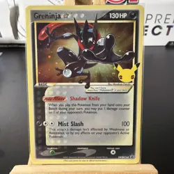 Pokemon TCG Greninja Gold Star SWSH144 - Celebrations Black Star Promo - Image 1