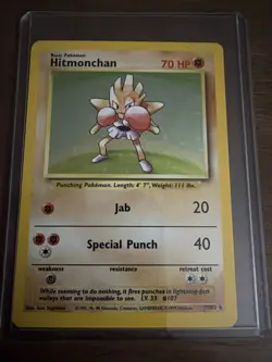 Hitmonchan Holo 7/102 1999 Pokemon Base Set Vintage - Image 1