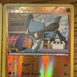 2 Lucario 80/113 & 2 Riolu 79/113 2013 Legendary Treasures Reverse Holo Pokemon - Image 4