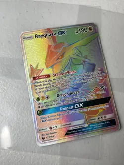 Pokemon TCG Rayquaza GX Rainbow Rare Celestial Storm 177/168 Card - Image 2