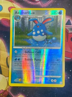 Azumarill - 18/130 - Rare - Reverse Holo Diamond & Pearl - Pokemon Card - LP - Image 1