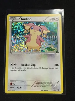 Audino 12/12 Rare Holo McDonalds Promo Pokemon Card NM+ - Image 1