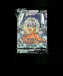 FAN-ART READ DESCRIPTION BEL HOLO Jynx Card Jynx Stained Glass Pokemon Card p1 - Image 1