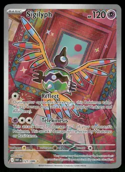 Pokemon Cards Sigilyph 121/086 White Flare Illustration Rare NM - Image 1