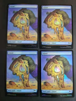 Island 0254 (X4 Foil) Land MTG Ninja Turtles - Image 1