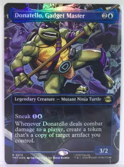 Donatello, Gadget Master [New, Near Mint] Borderless *Foil* {TMNT MTG} - Image 1