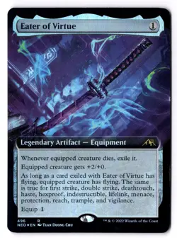 Eater Of Virtue NM* FOIL EXTENDED Kamigawa Neon Dynasty 496 mtg -UnltdCards - Image 1