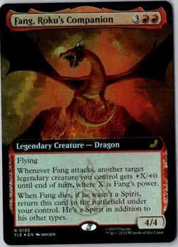 MTG, Fang, Roku's Companion (Extended Art) NM FOIL Avatar TLA - Image 1