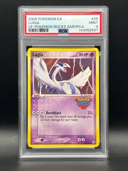 2005 Ex Unseen Forces- LUGIA #29 -2005 Pokemon Rocks America Promo PSA Mint 9 - Image 2
