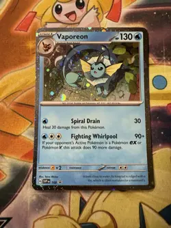 Pokemon TCG Vaporeon SVP 168 Scarlet & Violet Black Star Promo NM - Image 1