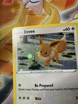 Pokemon TCG Eevee SWSH190 Black Star Promo Galaxy Holo Swirl NM - Image 2