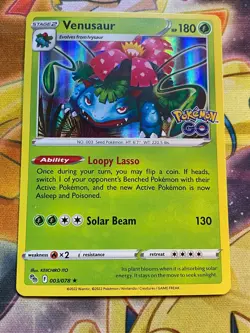 Venusaur #003/078 Holo Rare 2022 Pokemon GO NM - Image 1