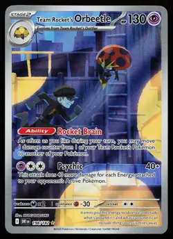 Team Rocket's Orbeetle 198/182 Illustration Rare Destined Rivals Pokemon Card - Image 1