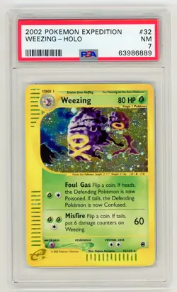Weezing 2002 Pokemon Expedition PSA 7 #32 - Image 1