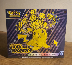 Pokemon TCG Surging Sparks Pikachu Sealed ETB Elite Trainer Box NEW MINT - Image 1
