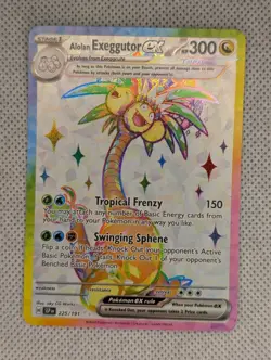 Pokemon TCG Alolan Exeggutor ex 225/191 Ultra Rare Surging Sparks - Image 1