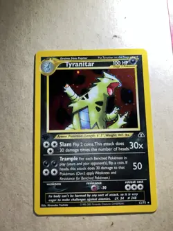 Pokemon Neo Discovery 1st Edition Tyranitar 12/75 Holo Stage 2 Pokemon NM - Image 3