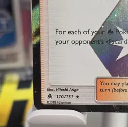 Lysandre Prism Star 110/131 SM - Forbidden Light Pokemon TCG NM Holo - Image 2